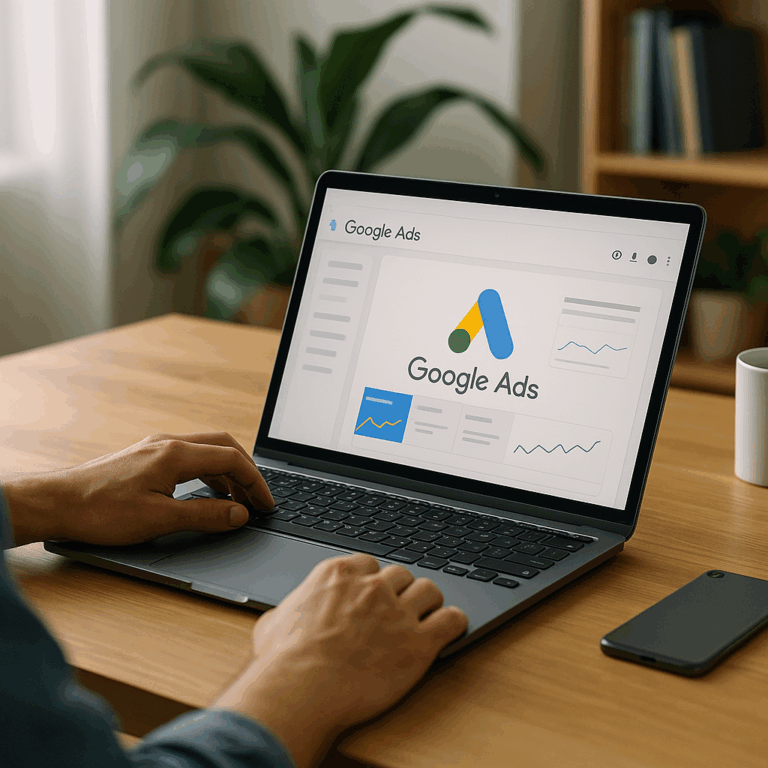 Illustration générée pour l’article : Comment créer votre première campagne Google Ads en 2025