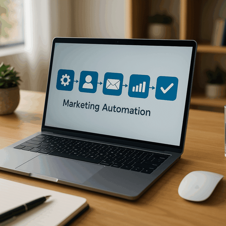 Illustration générée pour larticle  Créer une campagne marketing automatisée en 5 étapes