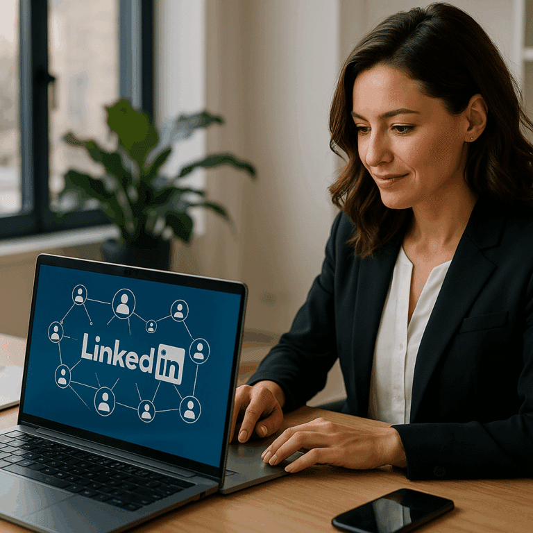 Illustration générée pour larticle  Générer des leads B2B avec LinkedIn  les étapes qui fonctionnent