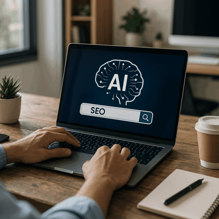 Illustration générée pour l’article : Prompts IA pour booster votre production de contenu SEO