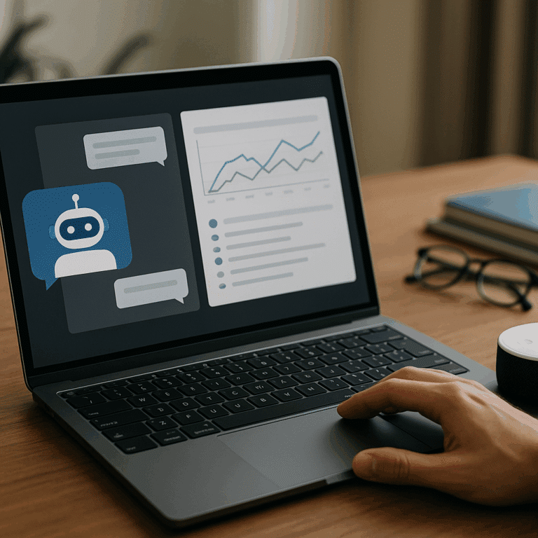 Illustration générée pour l’article : SEO conversationnel et optimisation pour agents IA
