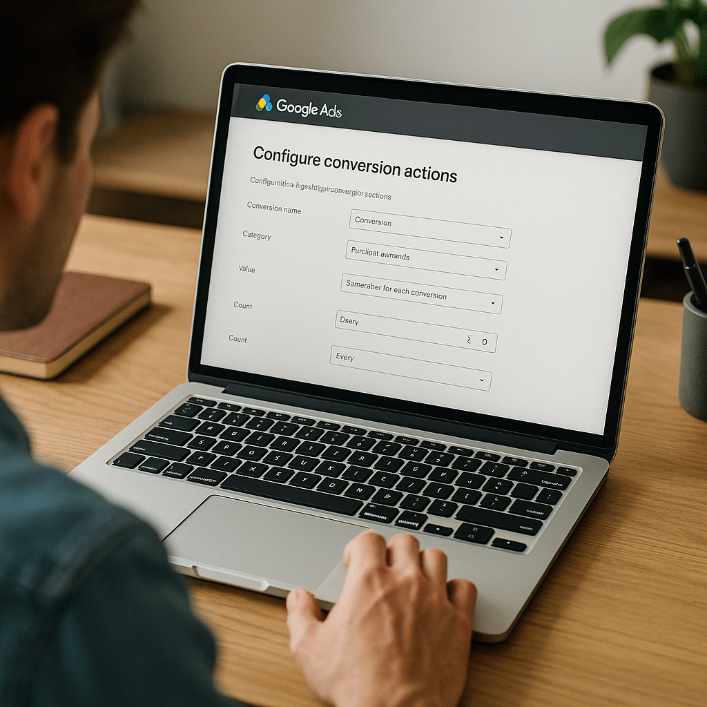Illustration générée pour l’article : Suivi des conversions Google Ads : comment tout configurer