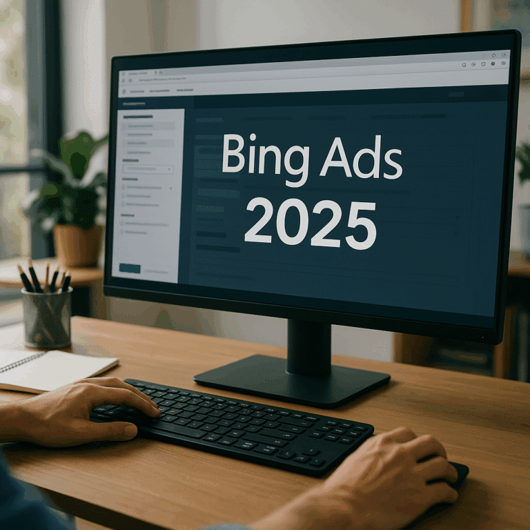 Illustration générée pour l’article : Tuto complet pour créer une publicité sur bing ads en 2025