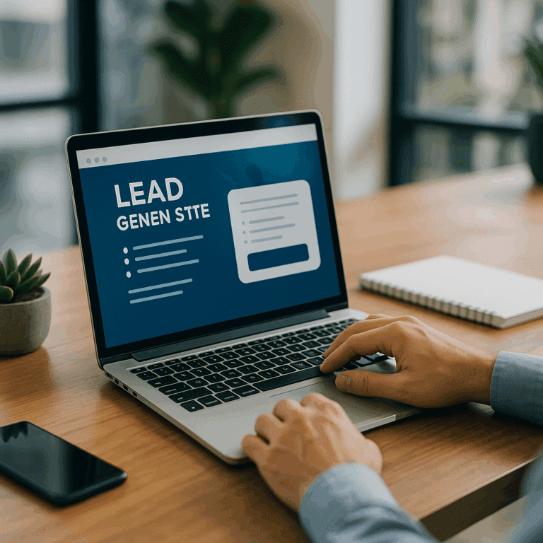 Illustration générée pour larticle  Comment créer un mini site qui ne sert quà générer des leads