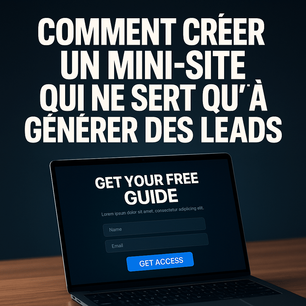 Illustration complémentaire de l’article sur Comment créer un mini-site qui ne sert qu'à générer des leads