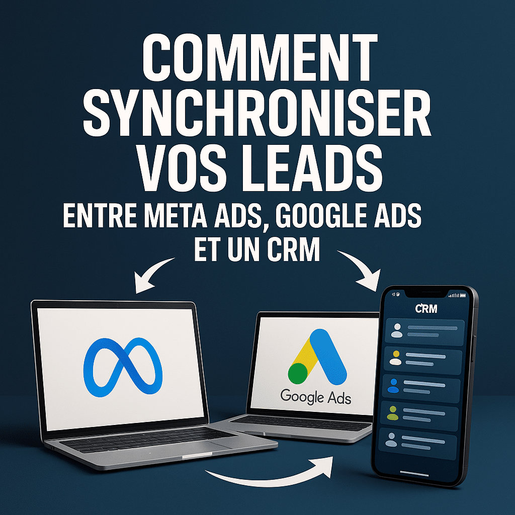 Illustration complémentaire de l’article sur Comment synchroniser vos leads entre Meta Ads, Google Ads et un CRM