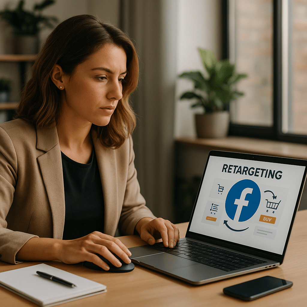 Illustration générée pour l’article : Créer une campagne de retargeting Facebook efficace