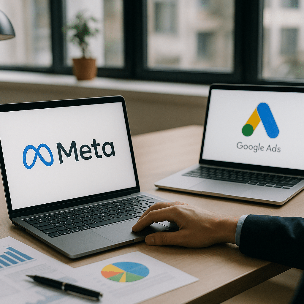 Visuel d’introduction sur Meta Ads vs Google Ads : lequel convertit le mieux en 2025 ?