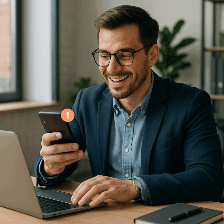 Illustration générée pour larticle  Recevoir une notification en temps réel à chaque nouveau lead