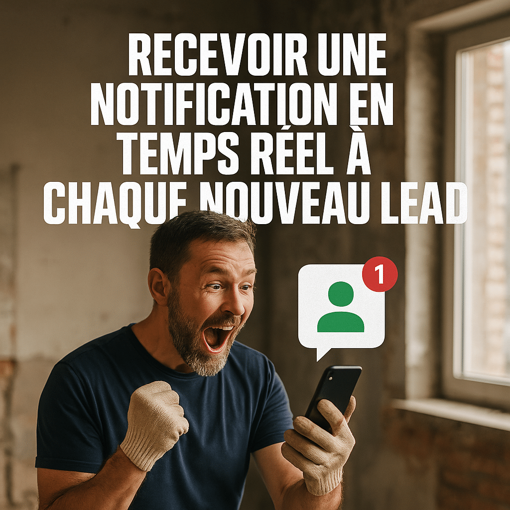 Illustration complémentaire de l’article sur Recevoir une notification en temps réel à chaque nouveau lead