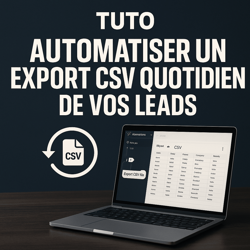 Illustration complémentaire de l’article sur Tuto : automatiser un export CSV quotidien de vos leads
