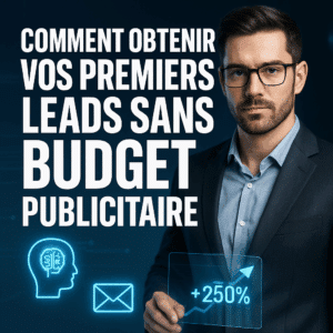 Illustration générée pour l’article : Comment obtenir vos premiers leads sans budget publicitaire