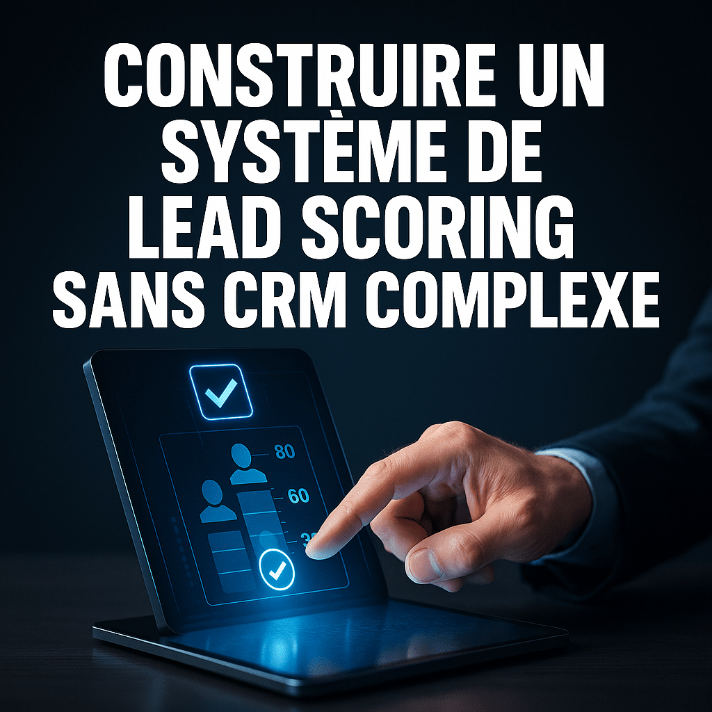 Illustration complémentaire de l’article sur Construire un système de lead scoring sans CRM complexe