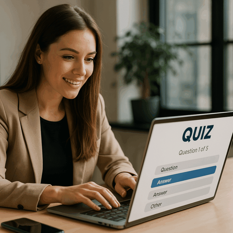 Illustration générée pour larticle  Créer un quiz interactif pour attirer et qualifier vos prospects