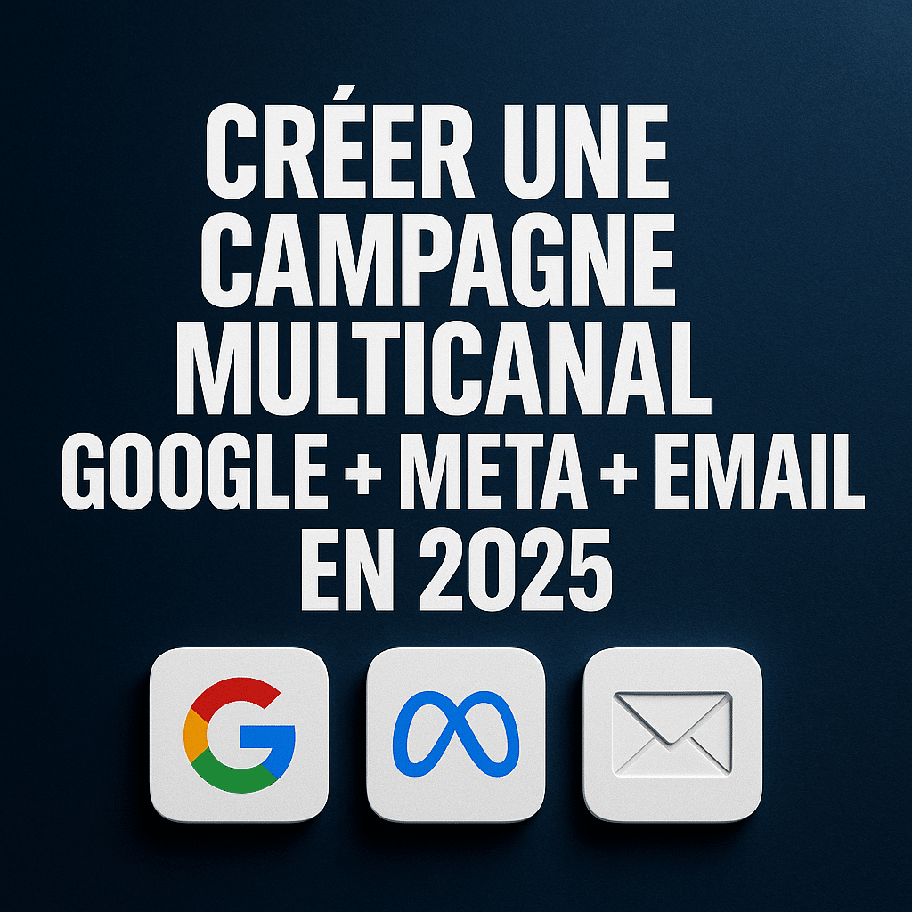 Illustration complémentaire de l’article sur Créer une campagne multicanal Google + Meta + Email en 2025