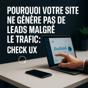 Illustration générée pour l’article : Pourquoi votre site ne génère pas de leads malgré le trafic : check UX