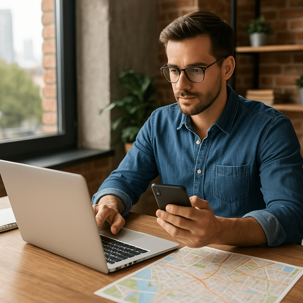 Illustration générée pour l’article : Utiliser une stratégie SEO locale pour générer des leads dans votre ville