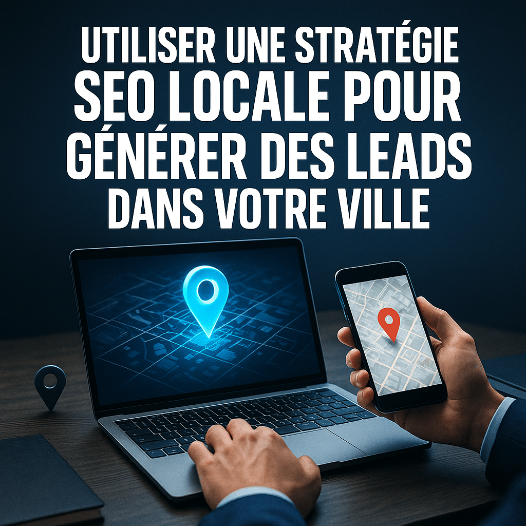 Illustration générée pour l’article : Utiliser une stratégie SEO locale pour générer des leads dans votre ville