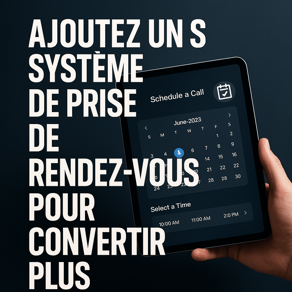 Illustration générée pour l’article : Ajoutez un système de prise de rendez-vous pour convertir plus
