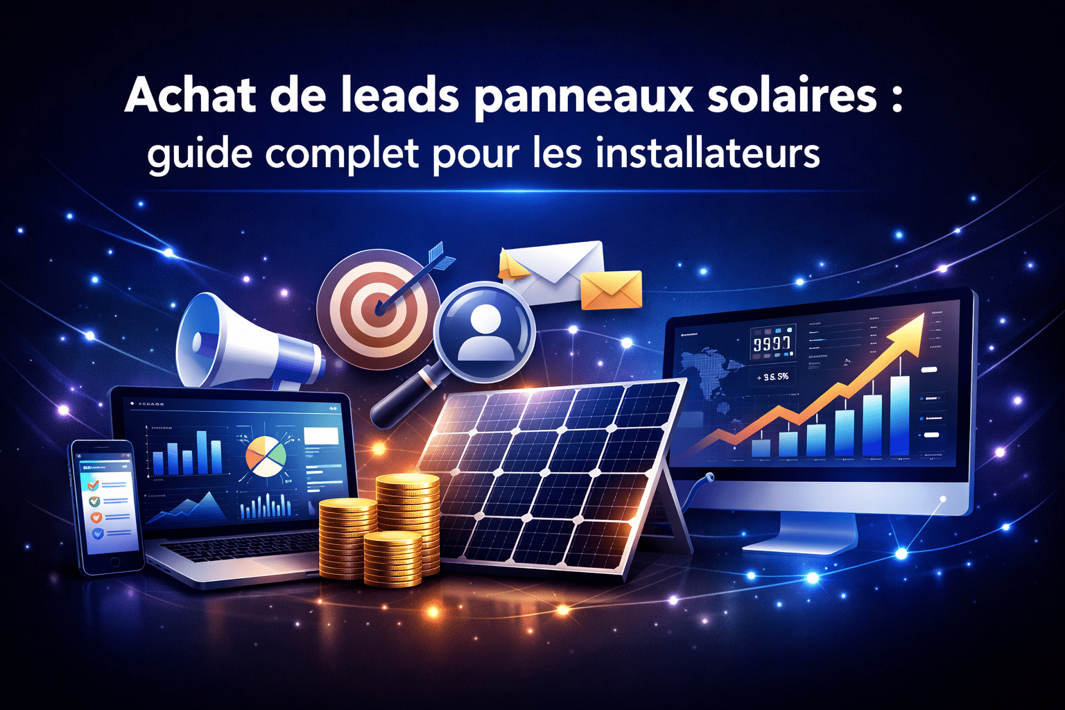 Visuel sur achat leads panneaux solaires - Achat de leads panneaux solaires : guide complet pour les installateurs