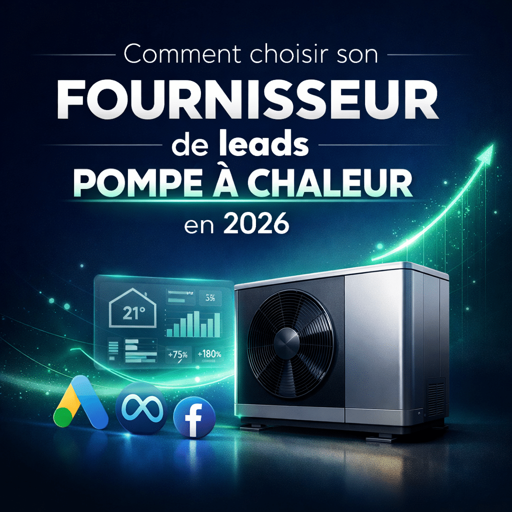 Illustration générée pour l’article : Comment choisir son fournisseur de leads pompe à chaleur en 2026