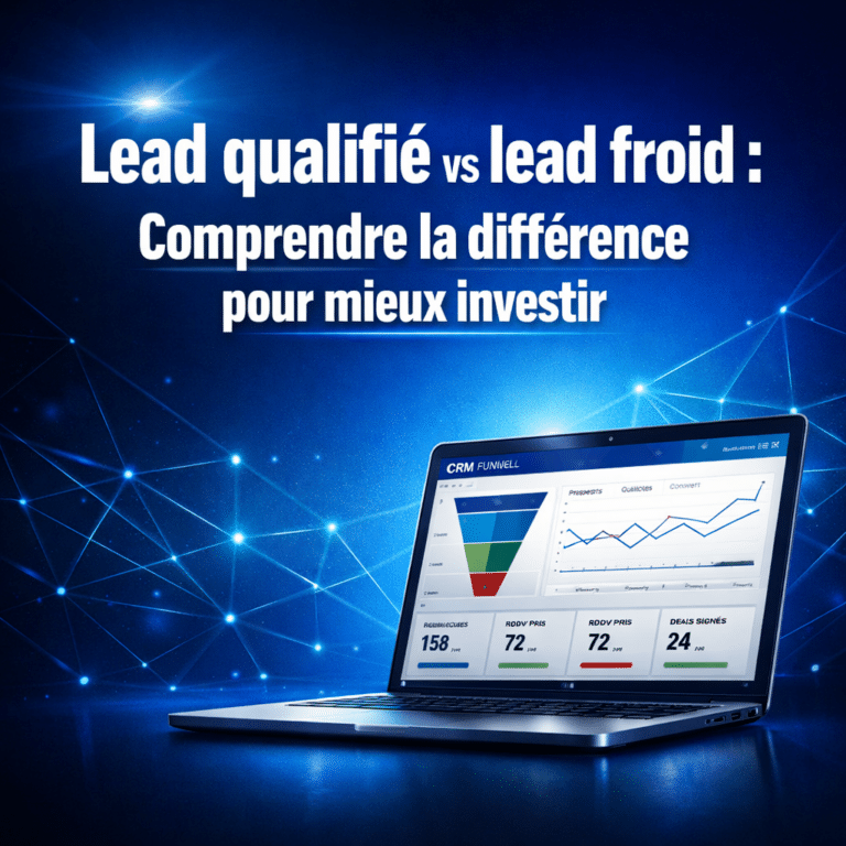Illustration générée pour l’article : Lead qualifié vs lead froid : comprendre la différence pour mieux investir