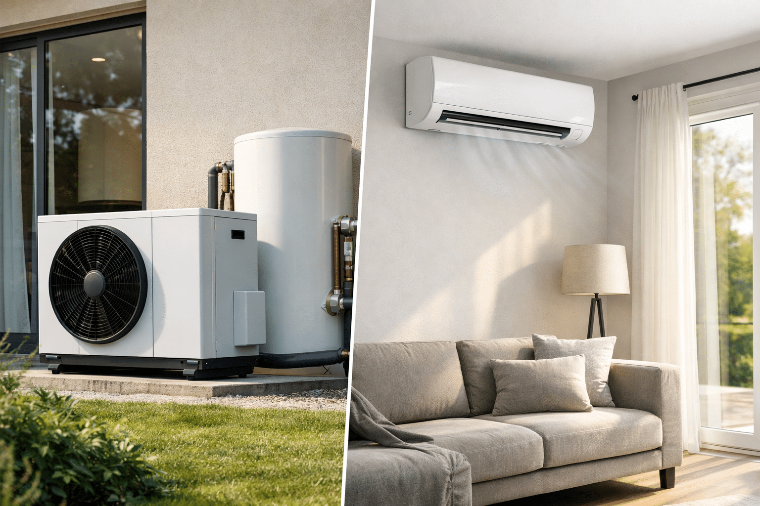 Illustration leads pompe à chaleur air eau - guide complet