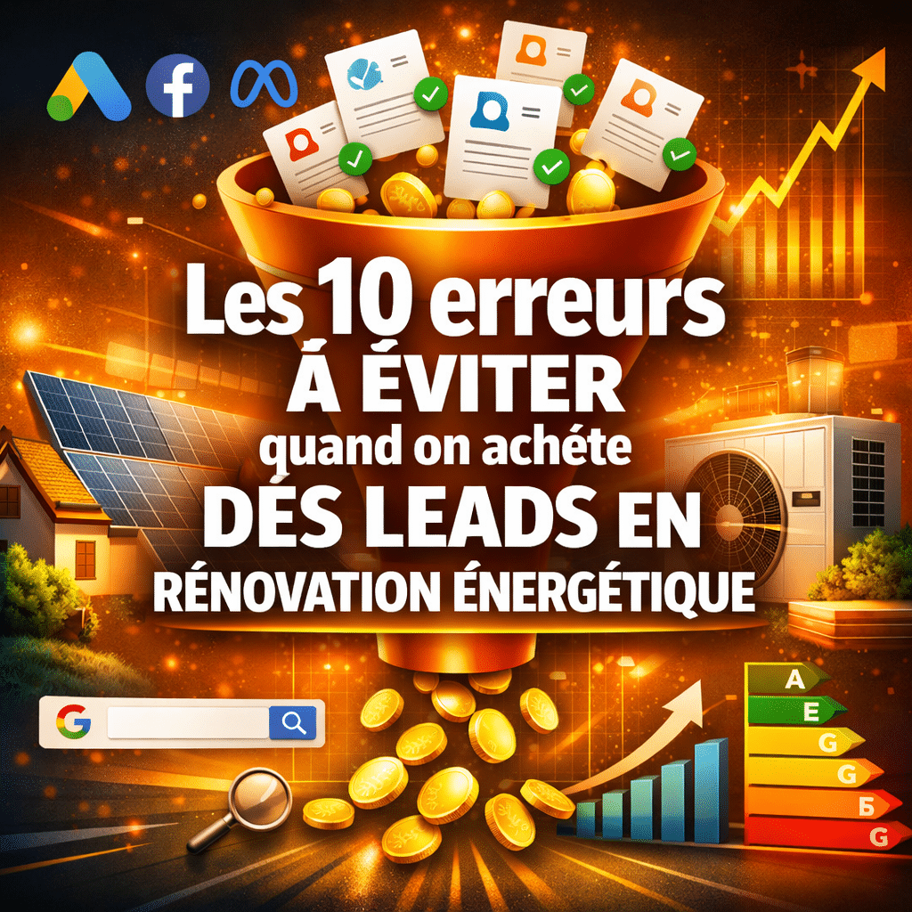Visuel sur erreurs achat leads rénovation - Les 10 erreurs à éviter quand on achète des leads en rénovation énergétique