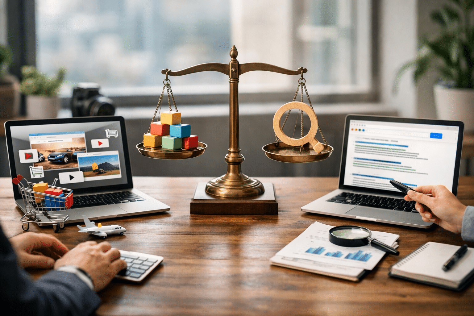 Illustration Performance Max vs Search leads - guide complet