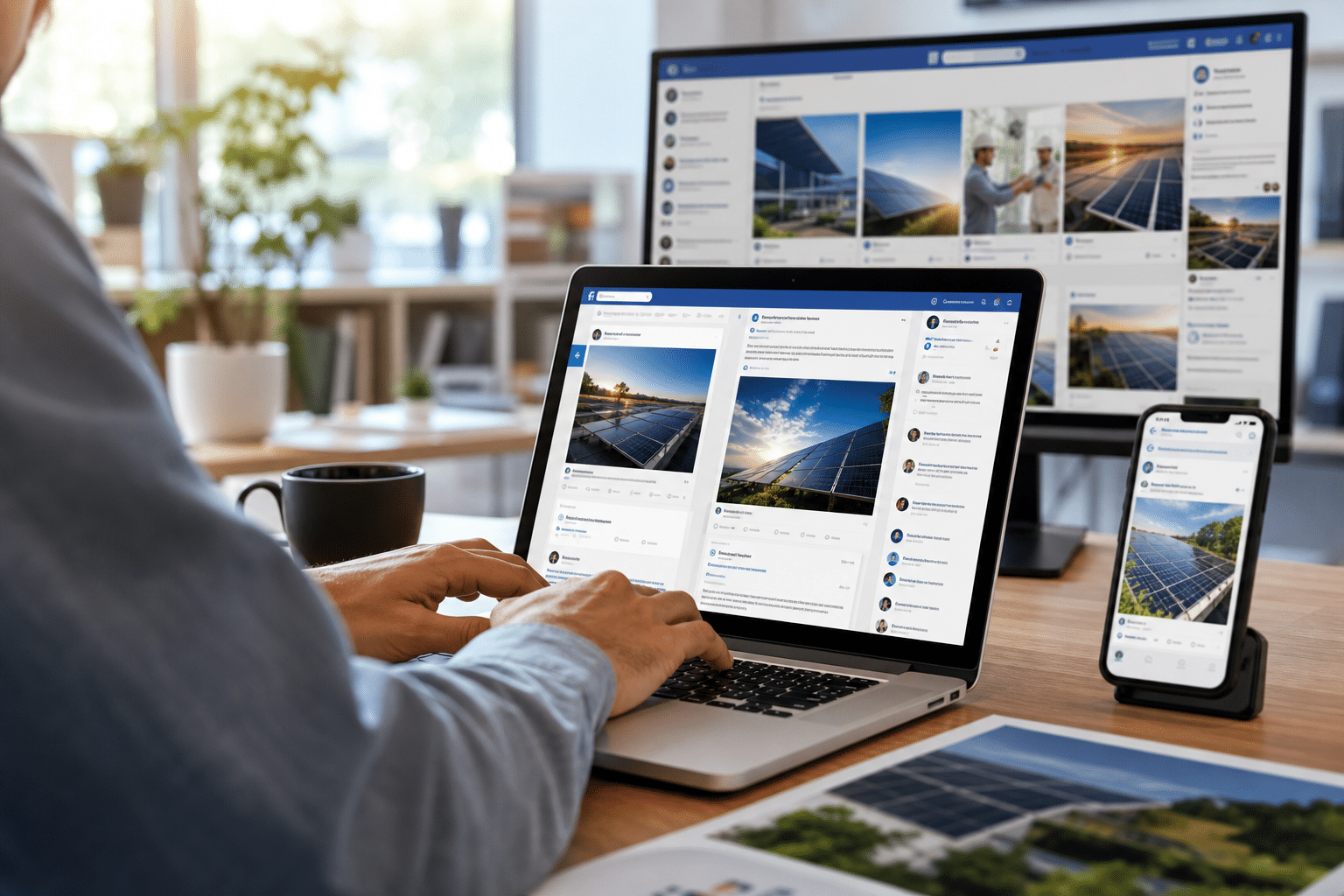 Illustration Meta Ads leads solaires - guide complet
