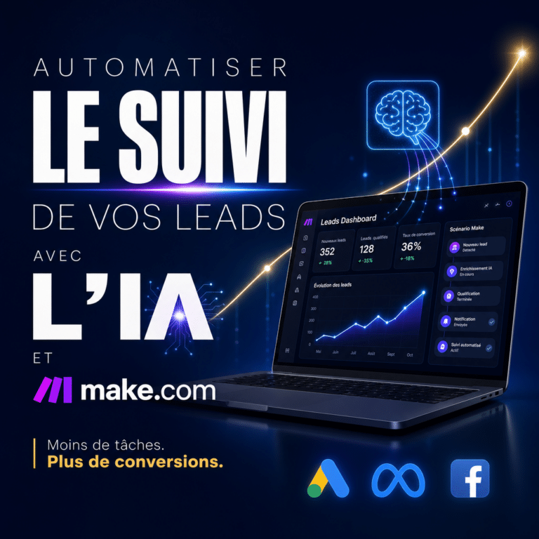 Illustration générée pour l’article : Automatiser le suivi de vos leads avec l'IA et Make.com