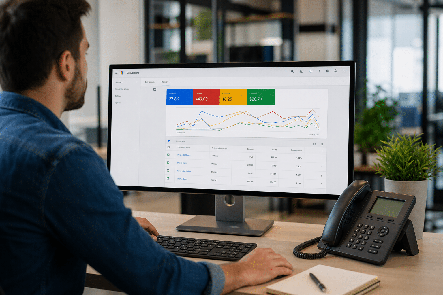 Illustration suivi conversions Google Ads leads - guide complet