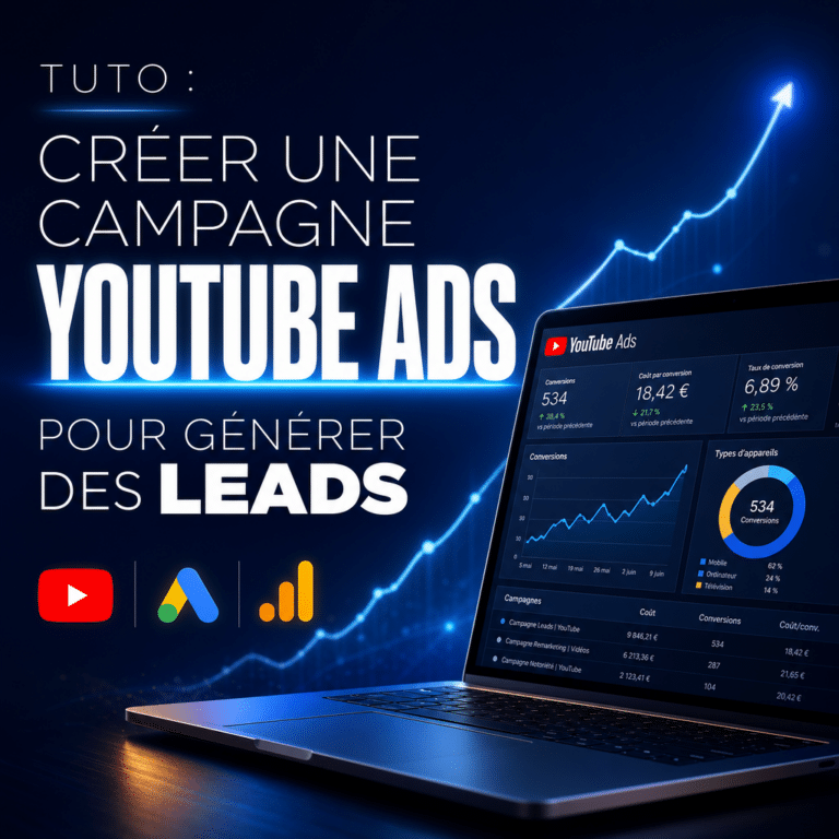 Illustration générée pour l’article : Tuto : créer une campagne YouTube Ads pour générer des leads