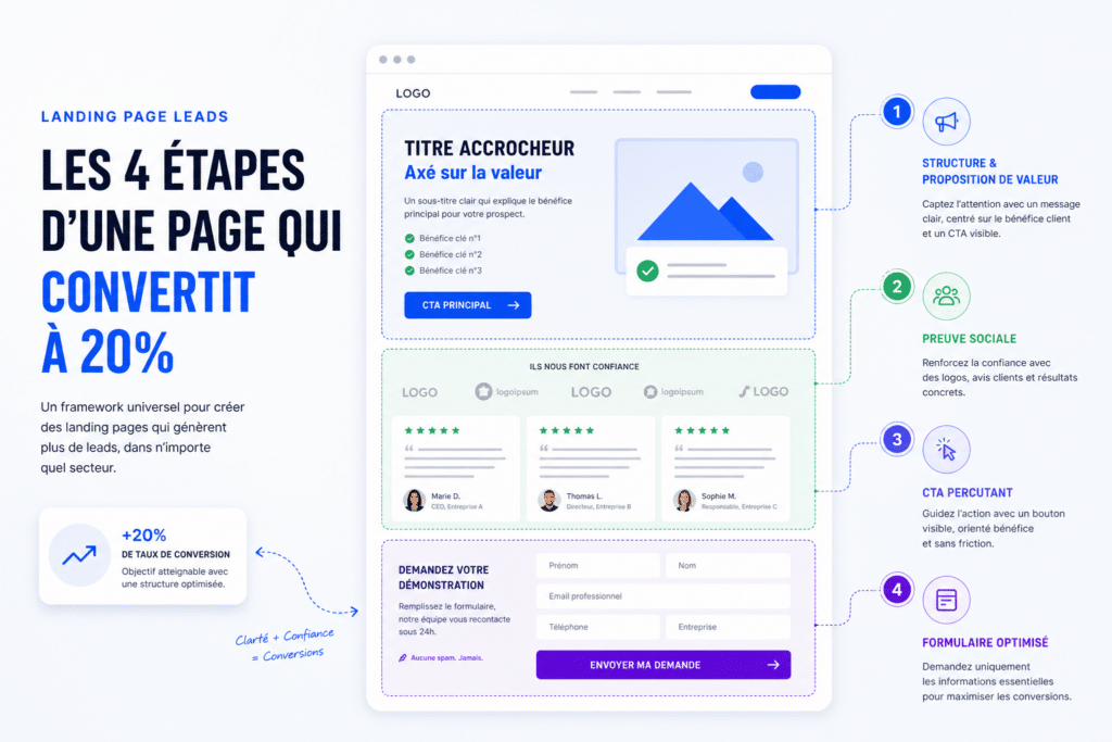Créer landing page leads : 4 étapes pour convertir à 20%