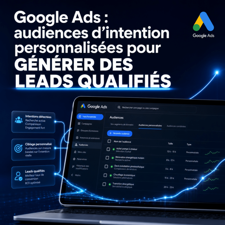 Illustration générée pour l’article : Google Ads : audiences d'intention personnalisées pour générer des leads qualifiés