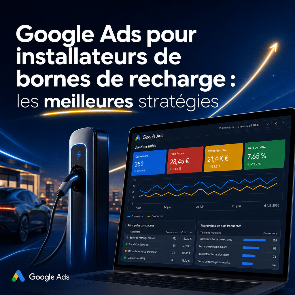 Visuel sur Google Ads borne de recharge - Google Ads pour installateurs de bornes de recharge : les meilleures stratégies