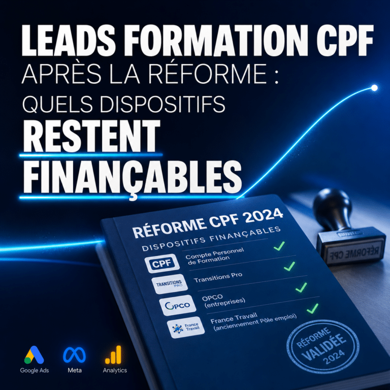 Illustration générée pour l’article : Leads formation CPF après la réforme : quels dispositifs restent finançables