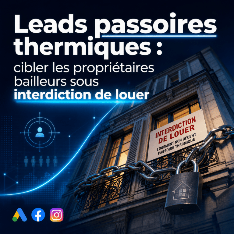 Illustration générée pour l’article : Leads passoires thermiques : cibler les propriétaires bailleurs sous interdiction de louer