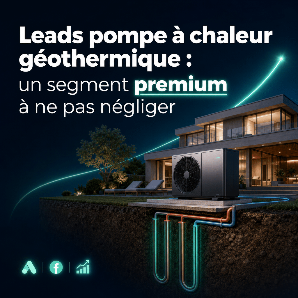 Illustration générée pour l’article : Leads pompe à chaleur géothermique : un segment premium à ne pas négliger