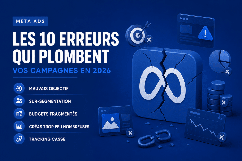 Erreurs Meta Ads 2026 : les 6 pièges qui plombent vos campagnes